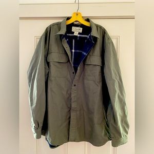 LL Bean Mens Hurricane shirt. Sage green.